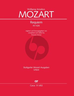 Mozart Requiem KV 626 Soli-Choir and Orchestra (Full Score) (Completed and edited by Howard Arman)