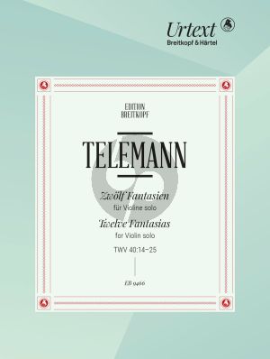 Telemann 12 Fantasias TWV 40:14–25 Violin solo (edited by Kolja Lessing)