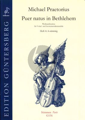 Praetorius Puer natus in Bethlehem - 19 Christmas Settings for Vocal and Instrumental Ensemble Vol.4 - 4 Part Set of 4 Parts (edited by von Zadow)