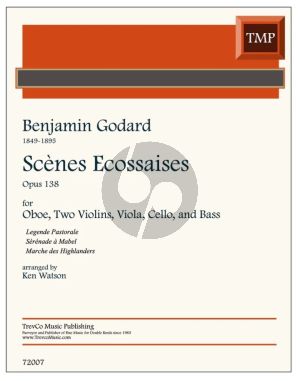 Godard Scenes Ecossaises Op. 138 Oboe-2 Violins-Viola-Cello and Bass (Score/Parts) (arr. Ken Watson)