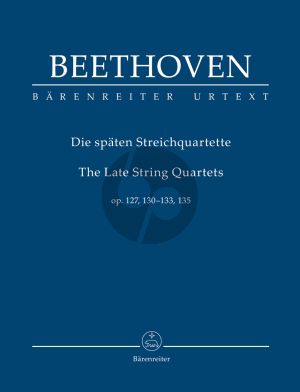 Beethoven The Late String Quartets Op. 127, 130-133, 135 (Study Score) (Jonathan Del Mar)