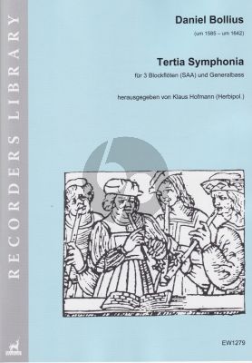 Bollius Tertia Symphonia 3 Blockfloten (SAA) und Bc (Part./Stimmen) (Klaus Hofmann)