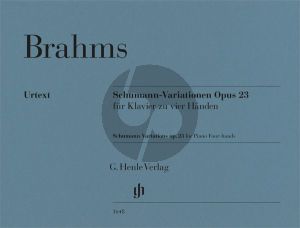 Brahms Schumann Variations E-flat major Op. 23 Piano 4 hds (edited by Andreas Groethuysen and Jakob Hauschildt)