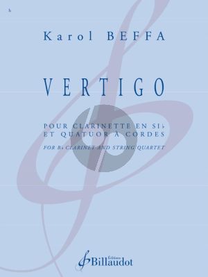 Beffa Vertigo Clarinette et Quatuor a Cordes (Part./Parties)