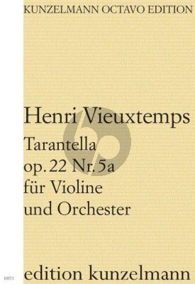 Vieuxtemps Tarantella Op. 22/5a, für Violine und Orchester (Partitur) (Olaf Adler)