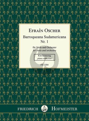 Oscher Barroqueana Sudamericana No. 1 für Viola und Orchester (Klavierauszug)