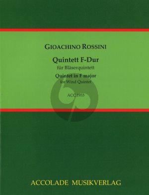 Rossini Bläserquintett F-Dur Flöte, Oboe, Klarinette (B), Horn (F), Fagott (Part./Stimmen) (Hans-Peter Vogel und Carl Friedrich zu Löwenstein)