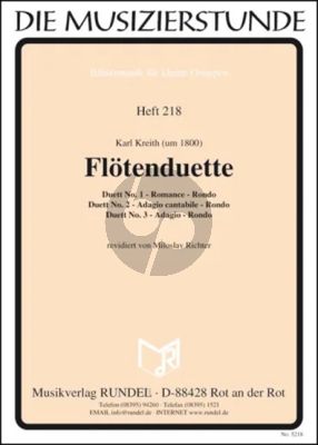 Kreith Duette fur 2 Floten - Spielpartitur (editiert von Miloslav Richter)