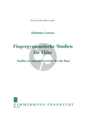 Lorenz Fingergymnastische Studien fur Flote