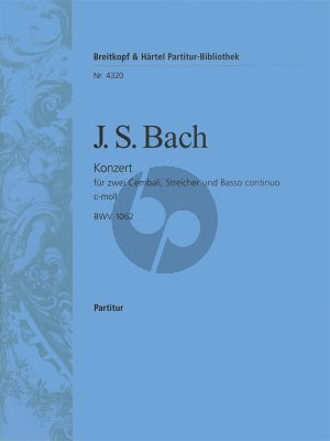 Bach Konzert c-moll BWV 1062 2 Cembali-Streicher Partititur