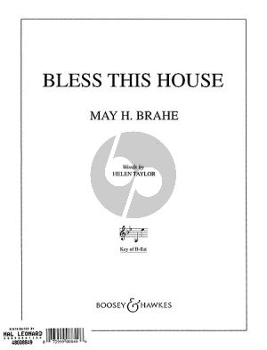 Brahe Bless this House Low Voice (Bb)-Piano