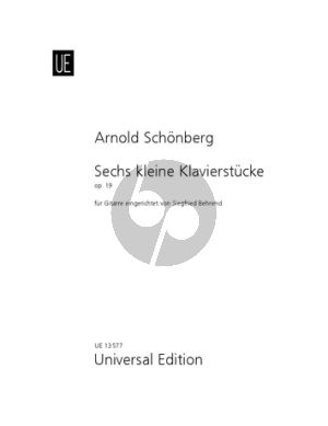 Schoenberg 6 Kleine Klavierstucke Op.19 Gitarre (transcr. Siegfried Behrend)