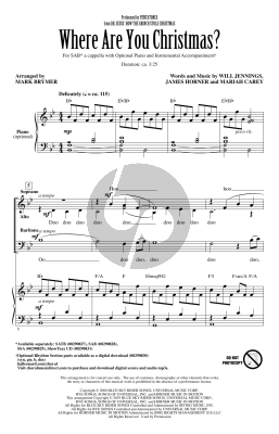 Where Are You Christmas? (from How The Grinch Stole Christmas) (arr. Mark Brymer)