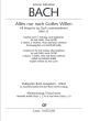 Bach Kantate No.72 BWV 72 Alles nur nach Gottes Willen / All things are by God ordained (Soli SAB, Coro SATB, 2 Ob, 2 Vl, Va, Bc) (Klavierauszug Deutsch/Englisch)