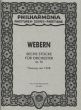 Webern 6 Stucke Op.6B Orchester Studienpartitur (Fassung 1928)