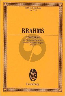 Brahms Concerto D-major Op.77 Violin-Orchestra Study Score (edited by Richard Clarke)