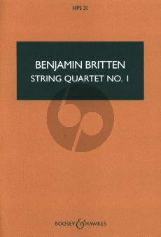 Britten String Quartet No.1 Op.25 D-Major Studyscore