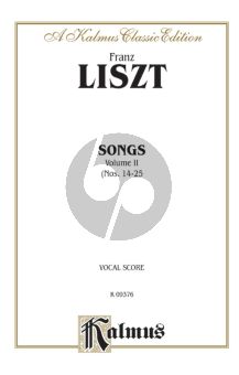 Liszt Songs Vol.2 Nos.14 - 25 Voice and Piano (German/French)