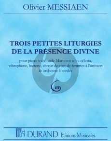 Messiaen 3 Petites Liturgies de la Presence Divine Partition