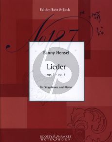Hensel Lieder Op. 1 und Op. 7 Hohe Stimme und Klavier (deutsch)