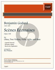 Godard Scenes Ecossaises Op. 138 Oboe-2 Violins-Viola-Cello and Bass (Score/Parts) (arr. Ken Watson)