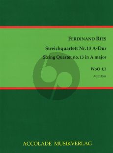 Ries Quartett No. 13 WoO 1 No.2 A-dur (Part./St.) (Jürgen Schmidt)