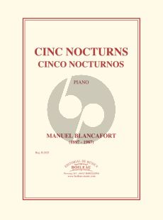 Blancafort 5 Nocturns Piano Solo