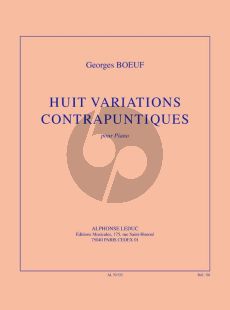 Boeuf 8 Variations Contrapuntiques Piano