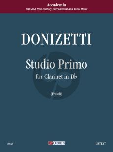 Donizetti Studio Primo Clarinet Solo in Bb (Antonio Fraioli)