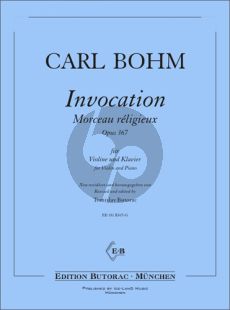 Bohm Invocation - Morceaux réligieux Op. 367 für Violine und Klavier (Tomislav Butorac)