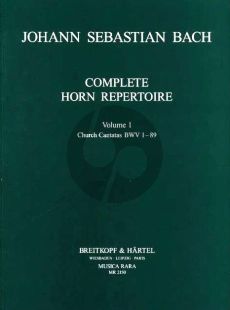 Bach Complete Horn Repertoire Vol.1 Cantatas BWV 1 - 89 (Vernooy)