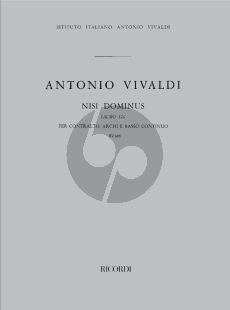 Vivaldi Nisi Dominus RV 608 (Salmo 126) for Alto Strings and Bc Full Score