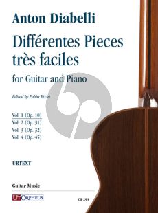 Diabelli Différentes Pieces très faciles for Guitar and Piano Vol. 1 Opus 10 (edited by Fabio Rizza)