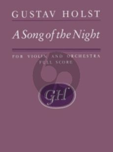 Holst Song of the Night Violin and Orchestra Fullscore