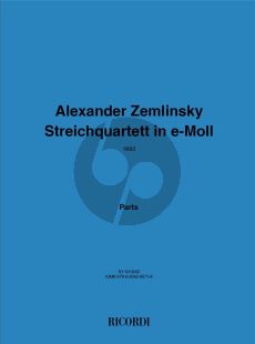 Zemlinsky Streichquartett e-moll Stimmen (1893)