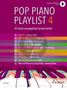 Pop Piano Playlist 4 Book with Audio online (arr. Carsten Gerlitz)