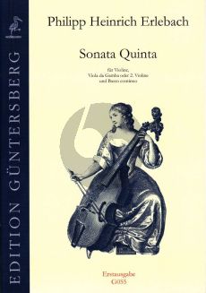 Erlebach 6 Sonatas No. 5 B-flat major Violin-Viola da Gamba[Violine 2]-Bc (Score/Parts) (von Zadow)