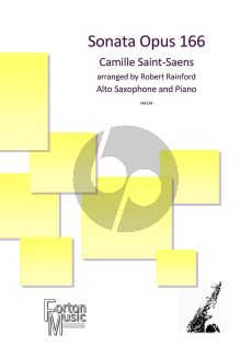 Saint-Saens Sonata Op. 166 for Alto Saxophone and Piano (arr. Robert Rainford)