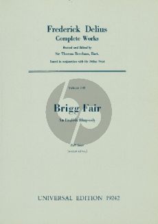 Delius Brigg Fair for Orchestra Full Score (An English Rhapsody)