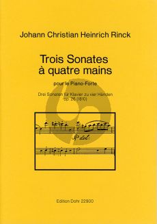 Rinck 3 Sonaten Op.26 (1810) Piano 4 Hds. (Dohr)