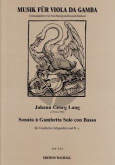 Lang Sonata a Gambetta Solo con Basso (Altgambe)