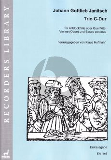 Janitsch Trio C-Dur Altblockflöte oder Flöte-Violine (Oboe) und Bc (Part./Stimmen) (Klaus Hofmann)