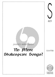 Mantyjarvi No More Shalespeare Songs? SSAATTBB