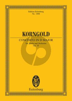 Korngold Concerto D-major Op.35 Violin and Orchestra Study Score