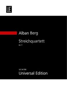 Berg String Quartet Op. 3 (1910) (Study Score)