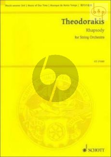 Rhapsody (String Orch. and Mezzo-Sopr or Baritone ad lib.) (2009) (Poetry by Dionysios Karatzas)