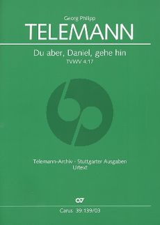 Telemann Du aber, Daniel, gehe hin Trauermusik TWV 4:17 Soli-Chor-Orch. Klavierauszug