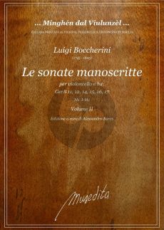 Bononcini 12 Sonatas Vol.2 No.7-12 for Violoncello and Bc (Edited by Alessandro Bares)