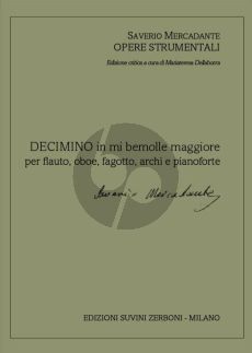 Mercadante Decimino E-flat major for Flute, Oboe, Bassoon, Strings and Piano (Score) (Mariateresa Dellaborra)