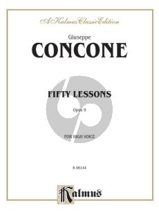 Concone 50 Lessons Op.9 High Voice
